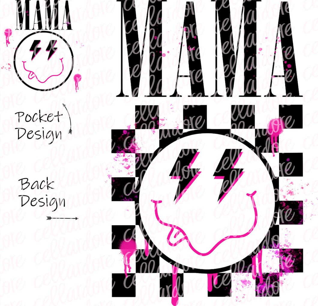 Mama - Pocket and Back Print Set - DTF Ready to Press or Sublimation Transfer