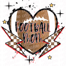 Load image into Gallery viewer, Football Mom - Pocket and Back Design Set - DTF Ready to Press or Sublimation Transfer
