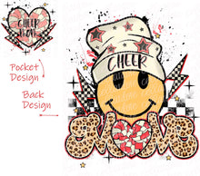 Load image into Gallery viewer, Cheer Mom - Pocket and Back Design Set - DTF Ready to Press or Sublimation Transfer
