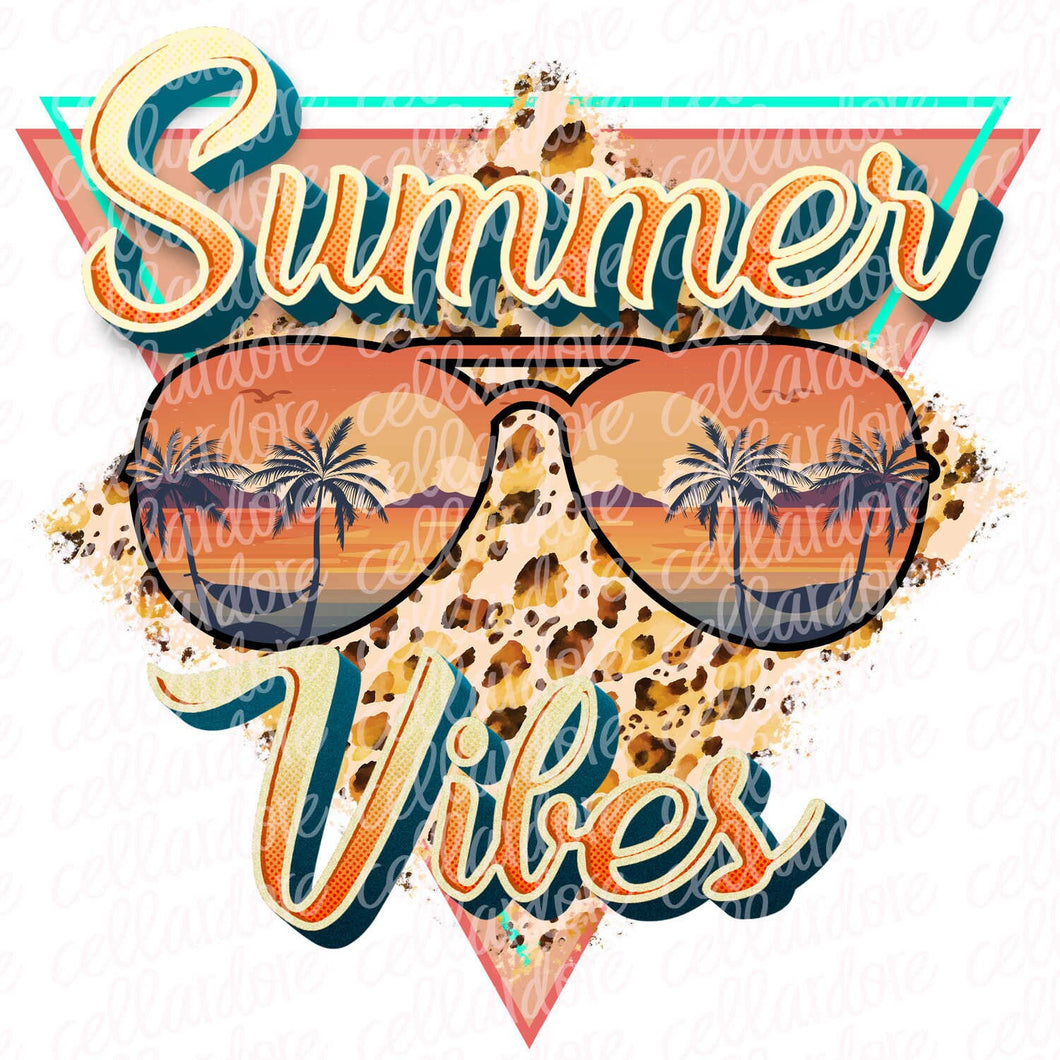 Summer Vibes | DTF Ready to Press Transfer or Sublimation Transfer