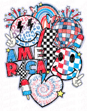 Load image into Gallery viewer, Retro America Collage - DTF Ready to Press or Sublimation Transfer
