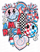 Load image into Gallery viewer, Retro America Collage - DTF Ready to Press or Sublimation Transfer
