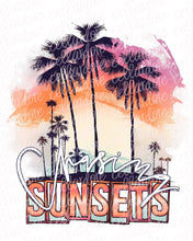 Load image into Gallery viewer, Chasing Sunsets - 2 Design/Color Options - DTF Ready to Press or Sublimation Transfer
