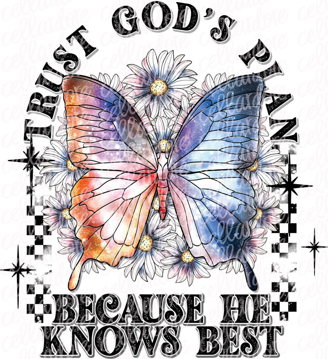 Trust God's Plan | DTF Ready to Press or Sublimation Transfer