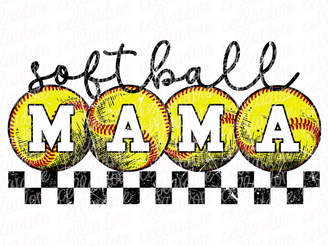 Softball Mama - Ready to Press or Sublimation Transfer