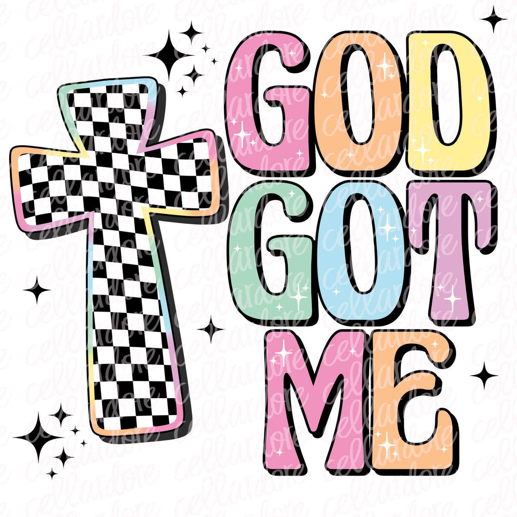 No Worries God Got Me - with optional pocket design - DTF Ready to Press or Sublimation Transfer