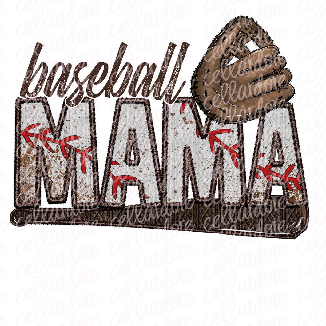 Baseball Mama | DTF Ready to Press Transfer or Sublimation Transfer