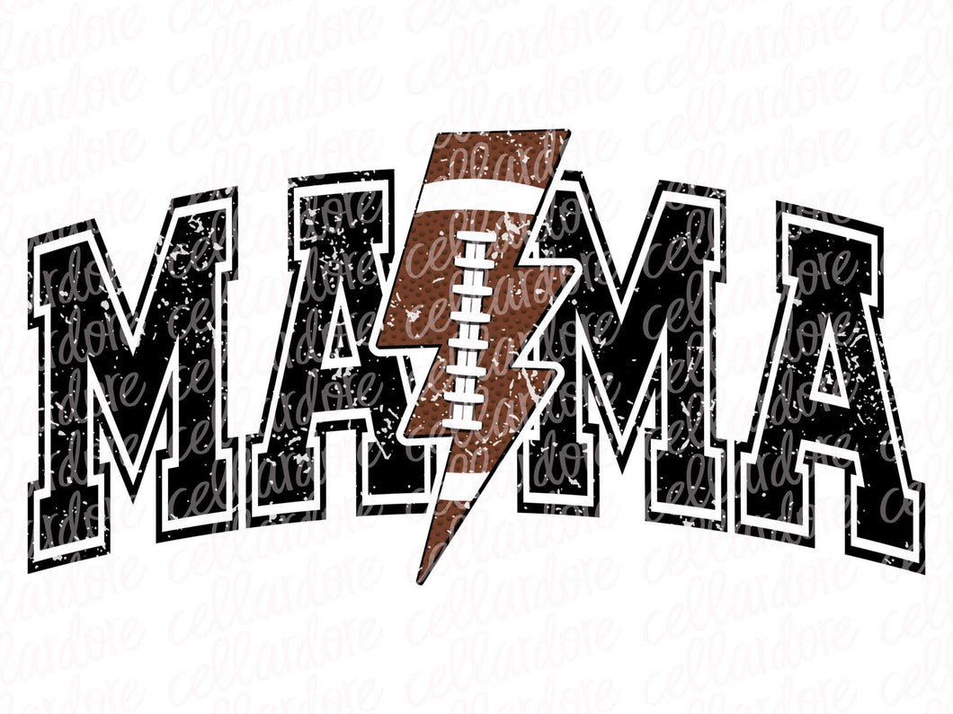 Football Mama Varsity Letters - DTF Ready to Press or Sublimation Transfer