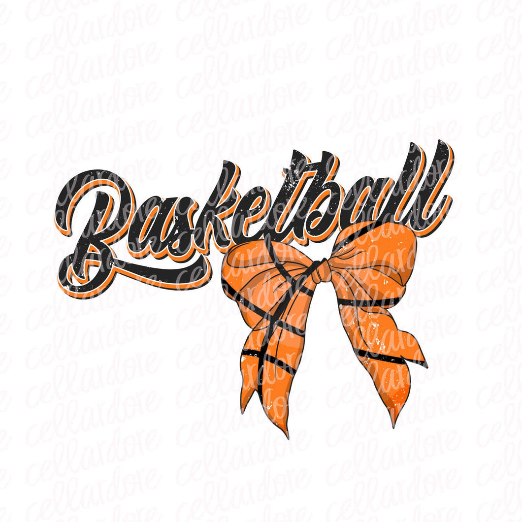 Basketball Bow - Ready to Press or Sublimation Transfer