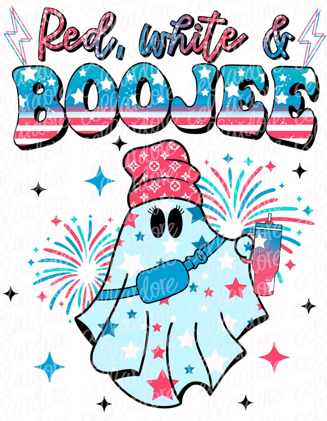 Red White and Boojee | DTF Ready to Press or Sublimation Transfer