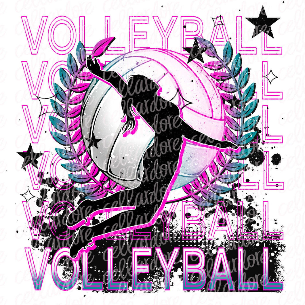 Volleyball - Ready to Press or Sublimation Transfer