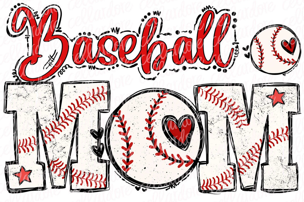 Baseball Mom - Ready to Press or Sublimation Transfer