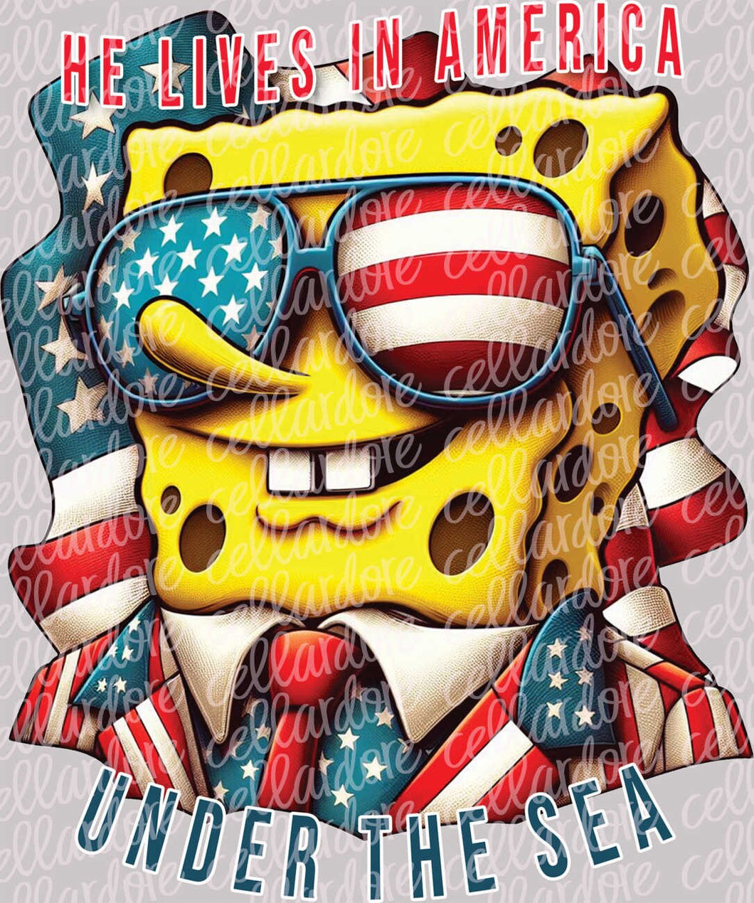 He Lives in America | DTF Ready to Press or Sublimation Transfer