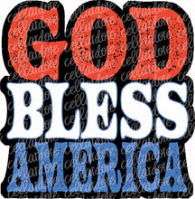 Load image into Gallery viewer, God Bless America | DTF Ready to Press or Sublimation Transfer
