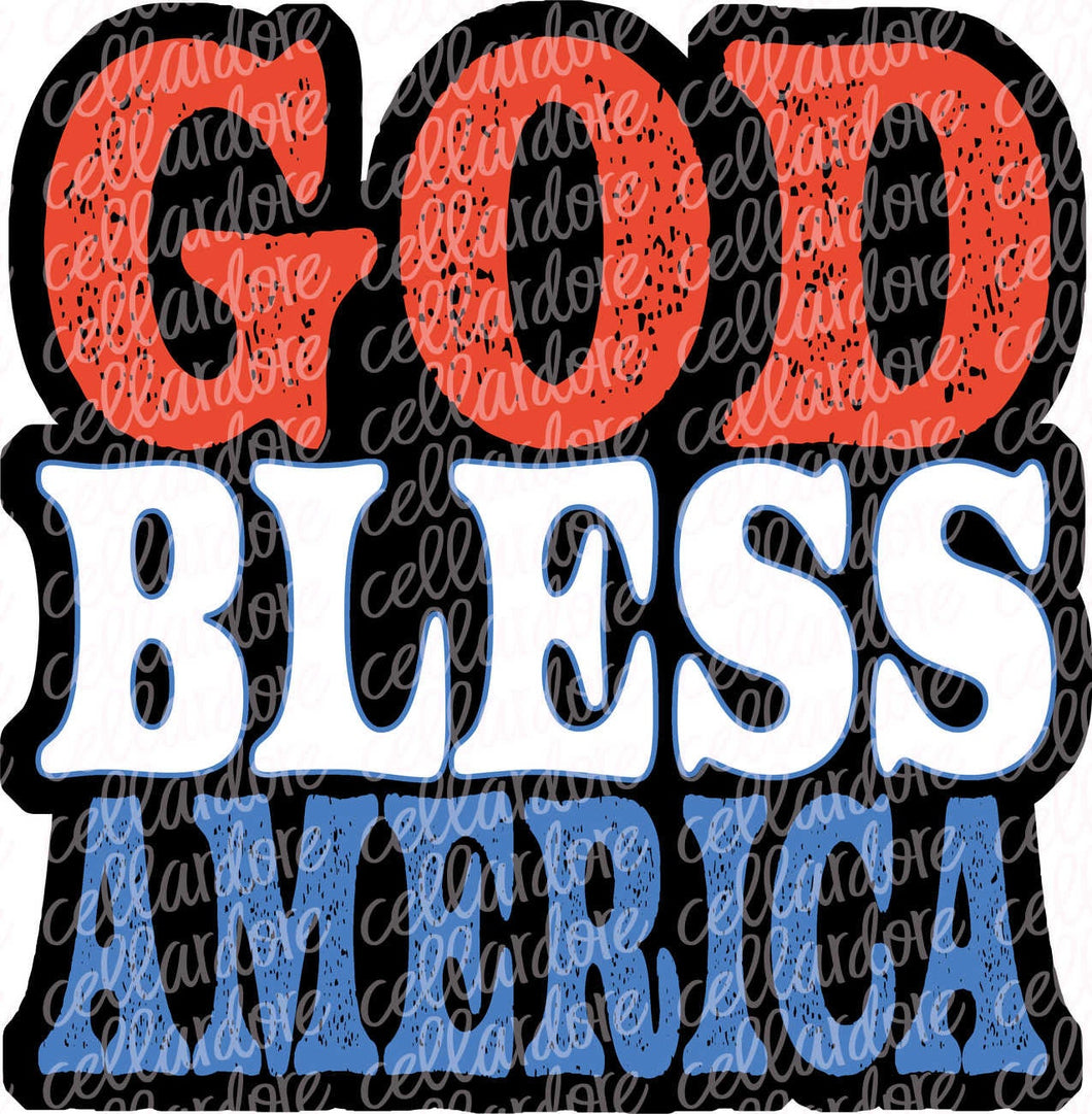 God Bless America | DTF Ready to Press or Sublimation Transfer