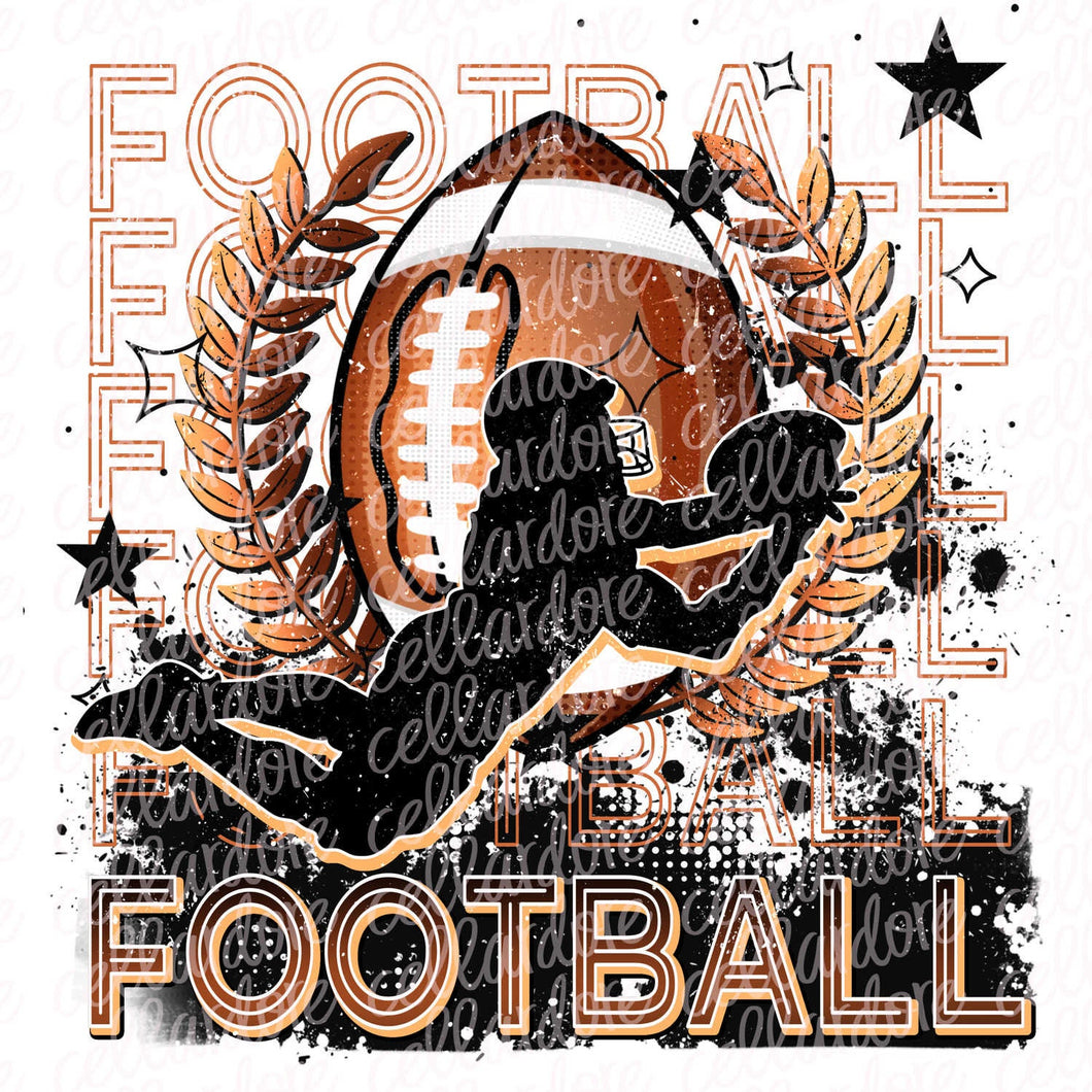 Football Player- Ready to Press or Sublimation Transfer