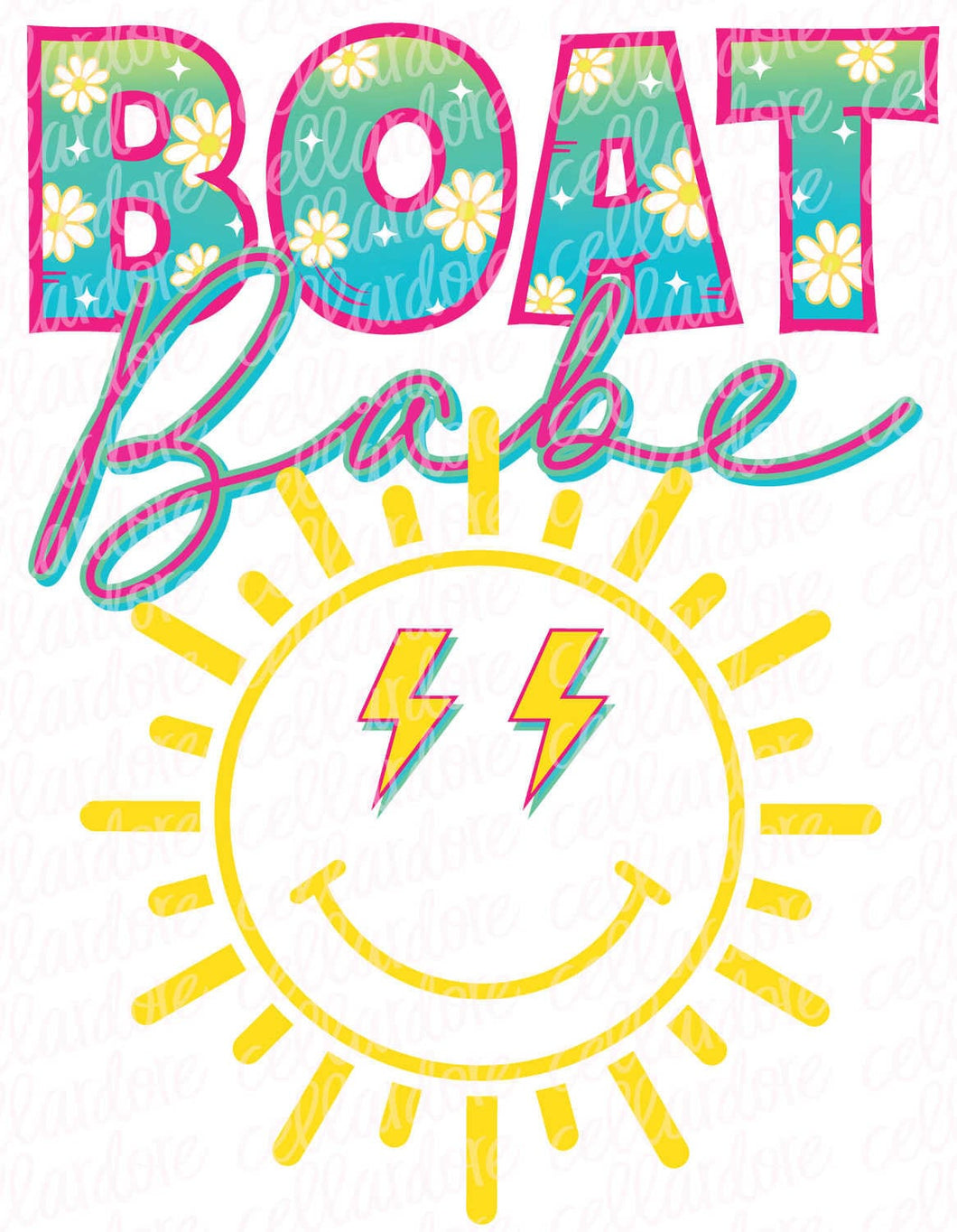 Boat Babe Smiley | DTF Ready to Press or Sublimation Transfer