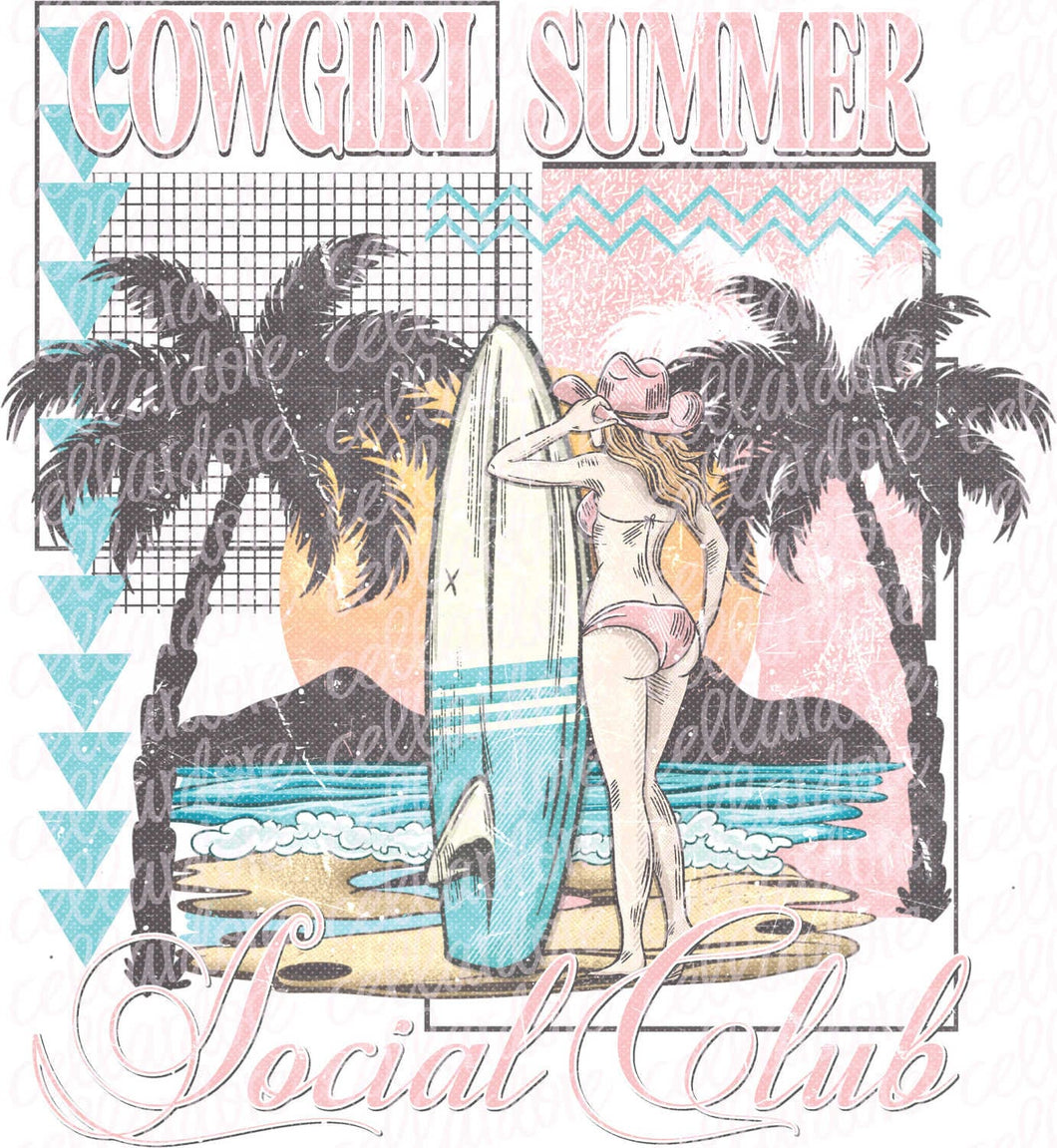 Cowgirl Summer | DTF Ready to Press or Sublimation Transfer