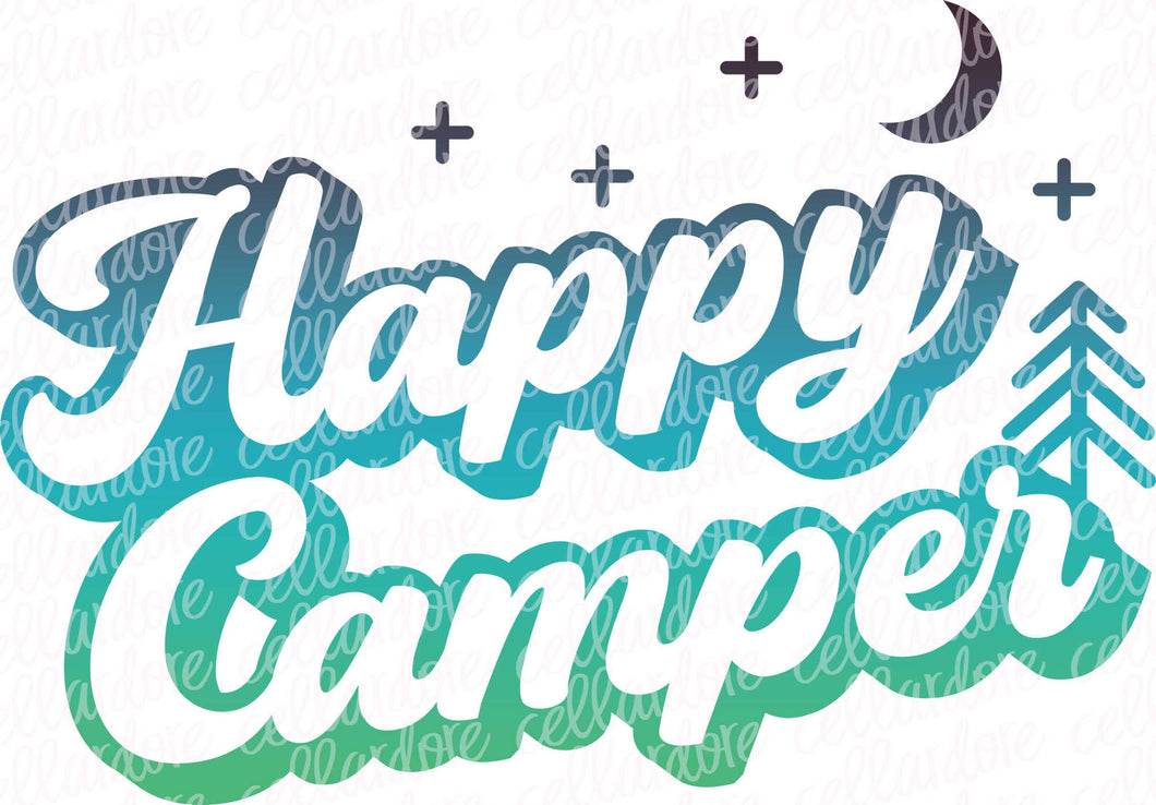 Happy Camper - DTF Ready to Press or Sublimation Transfer