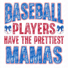 Load image into Gallery viewer, Prettiest Mamas Baseball with optional pocket design | DTF Ready to Press or Sublimation Transfer
