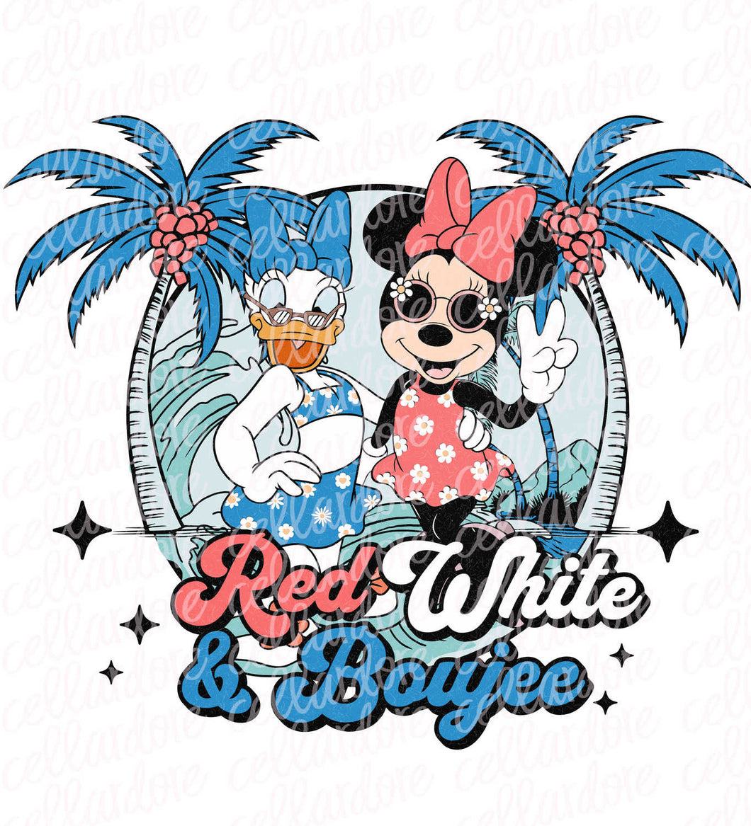 Red White & Boujee Characters | DTF Ready to Press or Sublimation Transfer