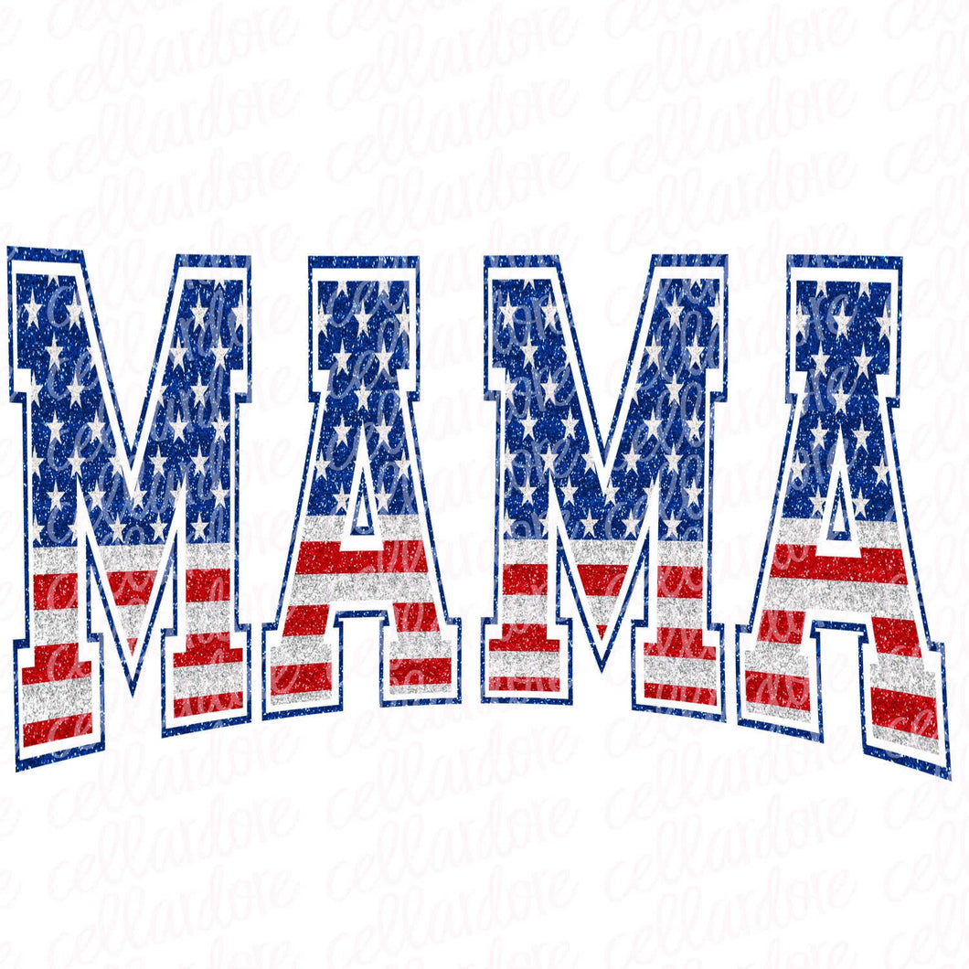 Stars and Stripes MAMA | DTF Ready to Press or Sublimation Transfer