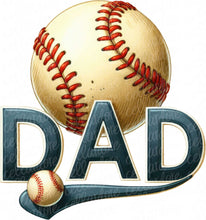 Load image into Gallery viewer, Baseball Dad | DTF Ready to Press or Sublimation Transfer
