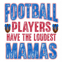 Load image into Gallery viewer, Loudest Mamas Football with optional pocket design | DTF Ready to Press or Sublimation Transfer
