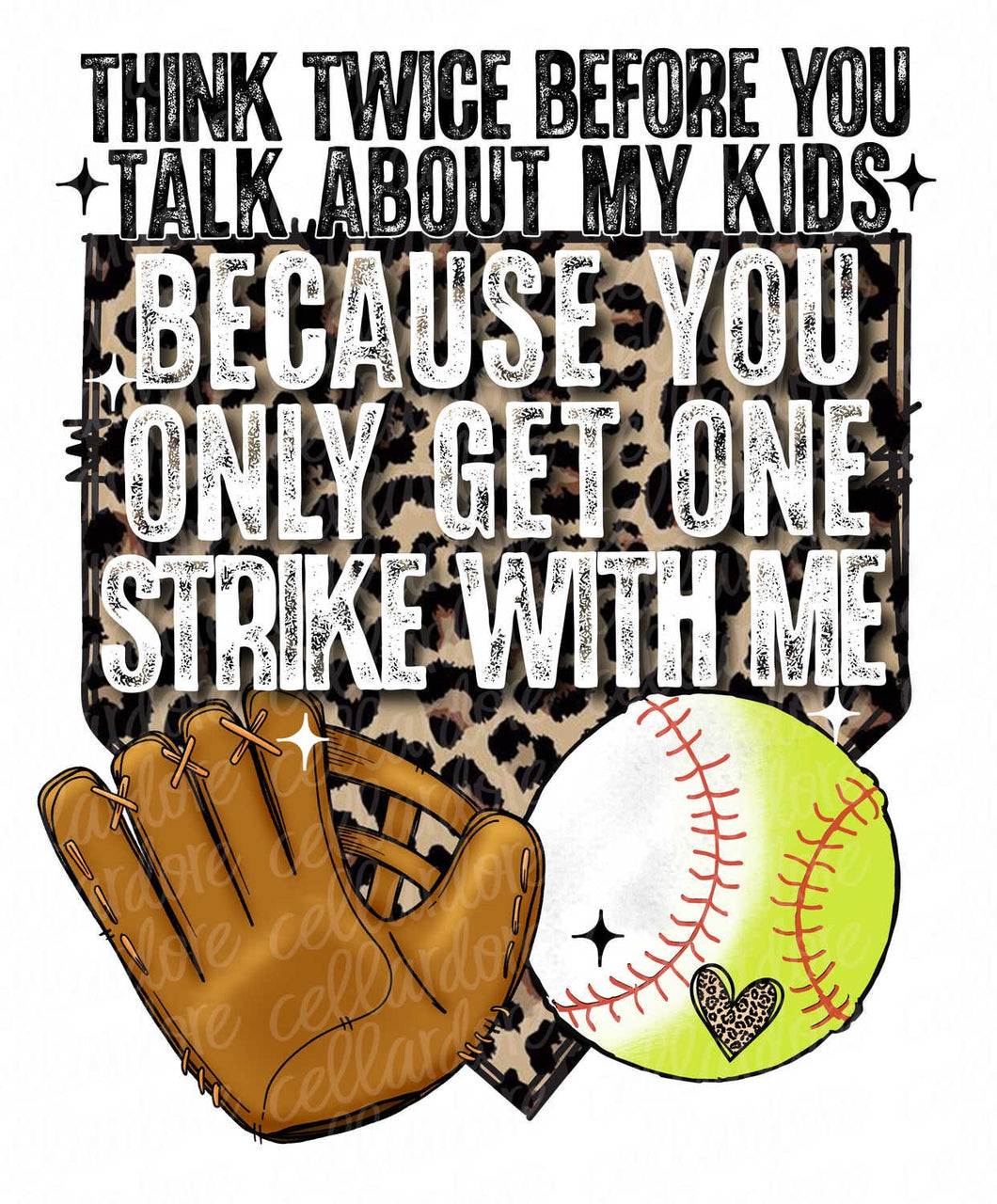 Only One Strike With Me - Mom of Both | DTF Ready to Press or Sublimation Transfer