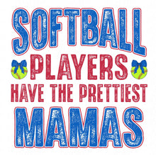 Load image into Gallery viewer, Prettiest Mamas Softball with optional pocket design | DTF Ready to Press or Sublimation Transfer
