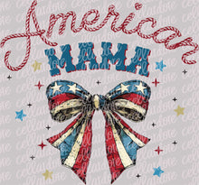 Load image into Gallery viewer, American Mama Bow | DTF Ready to Press or Sublimation Transfer
