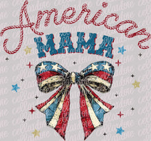 Load image into Gallery viewer, American Mama Bow | DTF Ready to Press or Sublimation Transfer
