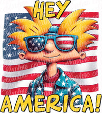 Load image into Gallery viewer, Hey America! | DTF Ready to Press or Sublimation Transfer
