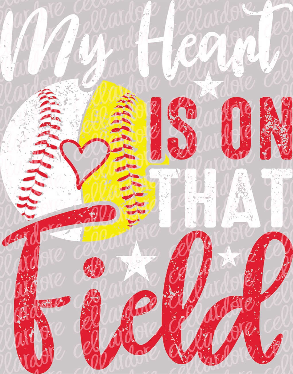 My Heart is on that Field | DTF Ready to Press Transfer