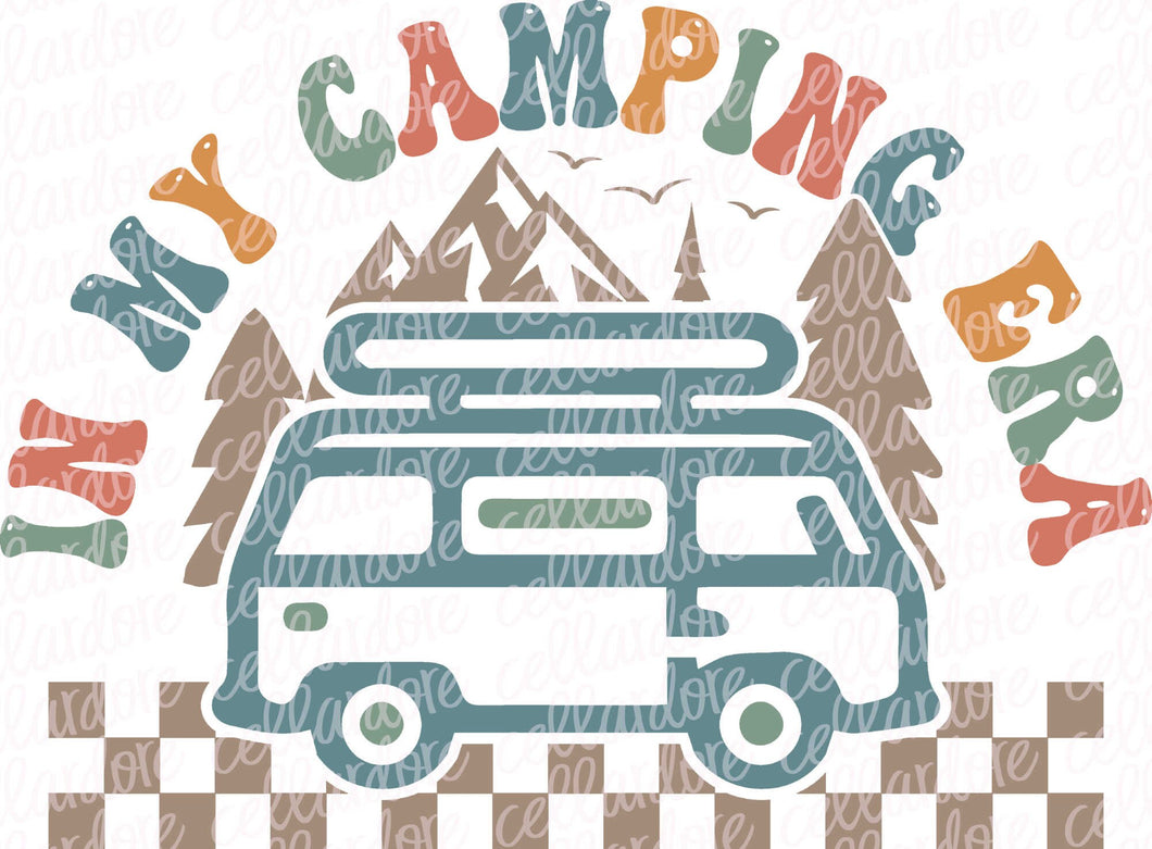 In My Camping Era with optional pocket design - DTF Ready to Press or Sublimation Transfer