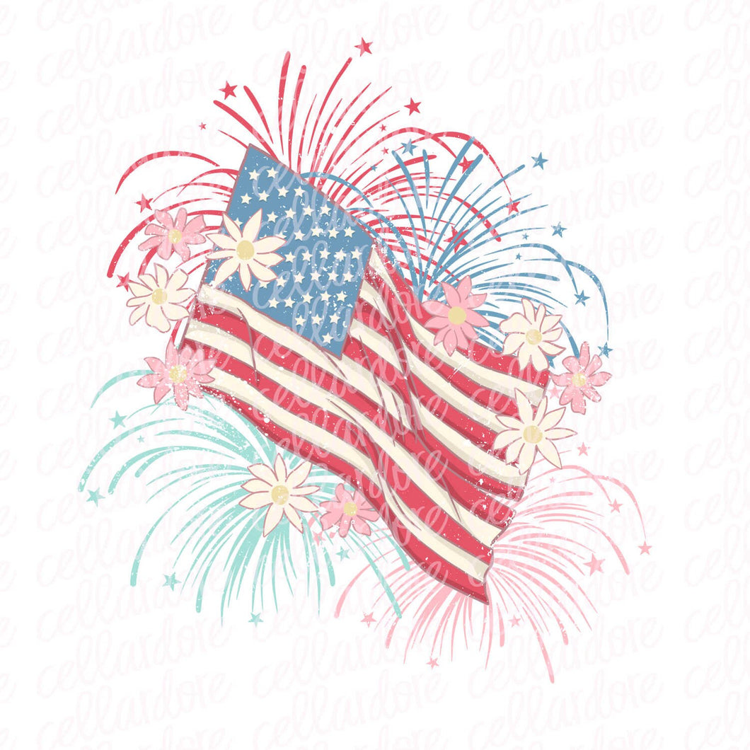 USA Home of the Free with optional pocket design - DTF Ready to Press or Sublimation Transfer