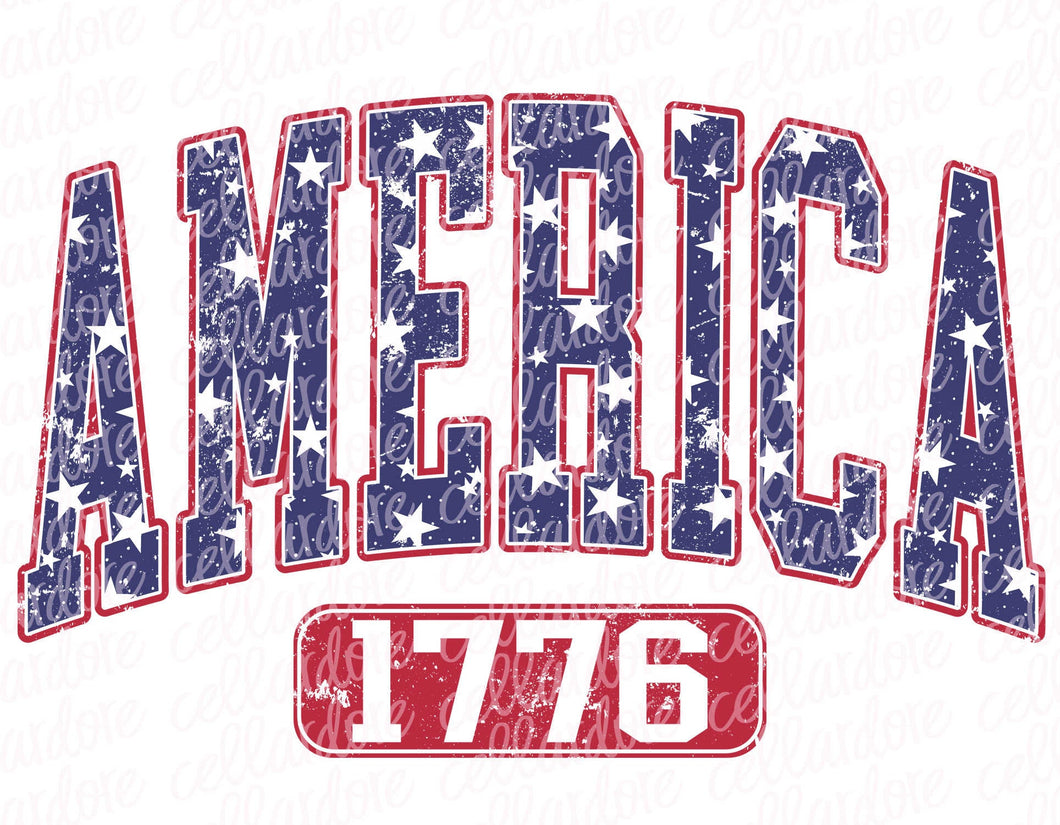 America 1776 - DTF Ready to Press or Sublimation Transfer