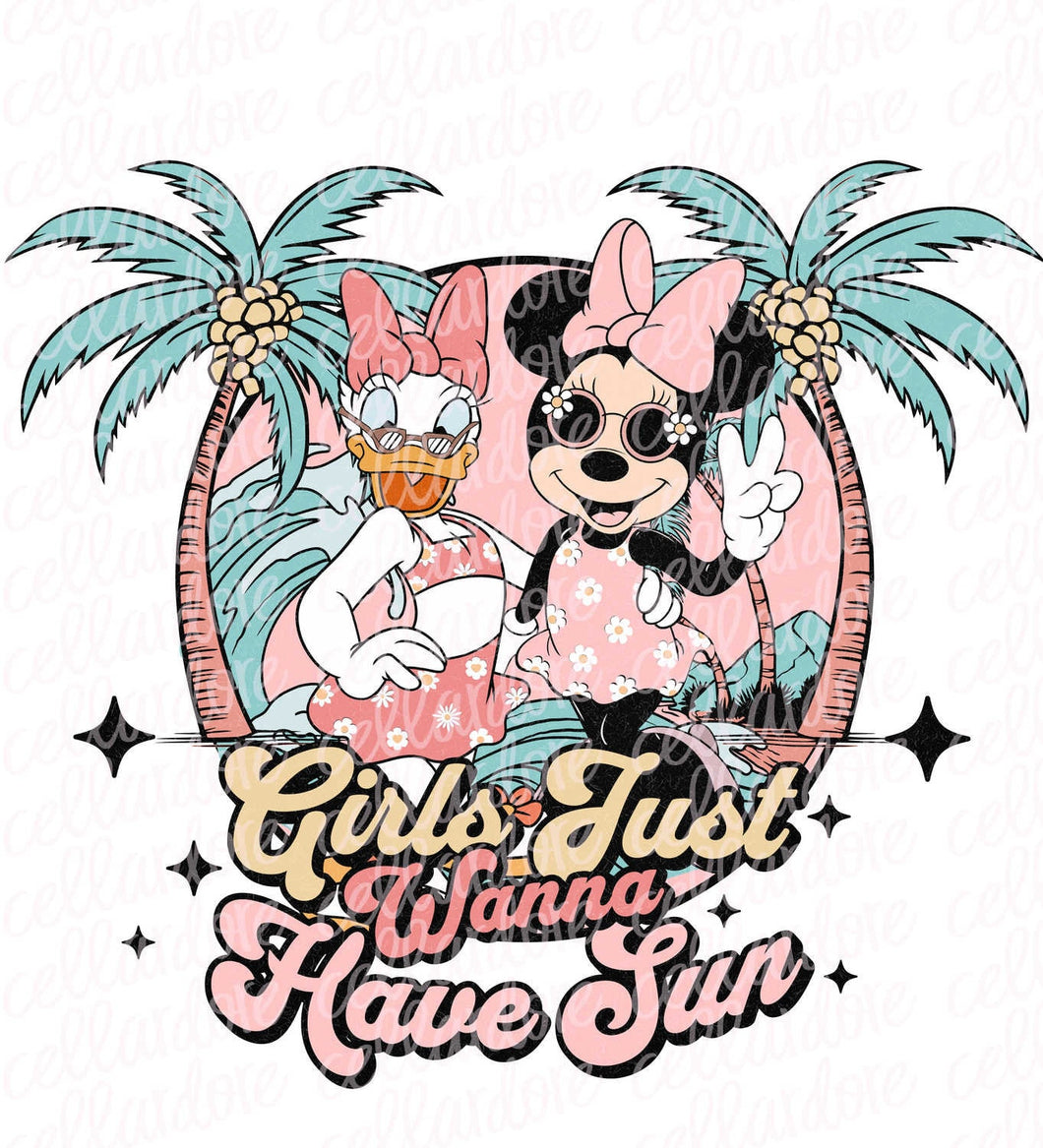 Girls Just Wanna Have Sun | DTF Ready to Press or Sublimation Transfer