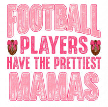 Load image into Gallery viewer, Prettiest Mamas Football with optional pocket design | DTF Ready to Press or Sublimation Transfer
