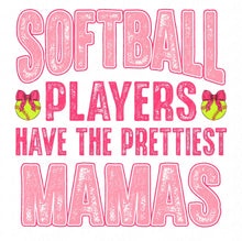 Load image into Gallery viewer, Prettiest Mamas Softball with optional pocket design | DTF Ready to Press or Sublimation Transfer
