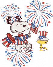 Load image into Gallery viewer, Happy 4th of July with optional pocket design - DTF Ready to Press or Sublimation Transfer
