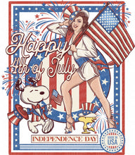 Load image into Gallery viewer, Happy 4th of July with optional pocket design - DTF Ready to Press or Sublimation Transfer
