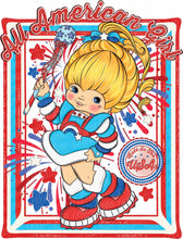 Load image into Gallery viewer, All American Girl with optional pocket design - DTF Ready to Press or Sublimation Transfer
