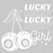 Load image into Gallery viewer, Lucky Girl Cherry 8 Balls | DTF Ready to Press or Sublimation Transfer
