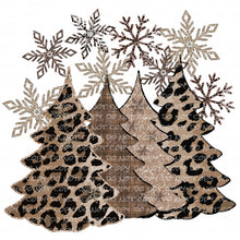 Load image into Gallery viewer, Leopard Christmas Trees | DTF Ready to Press or Sublimation Transfer
