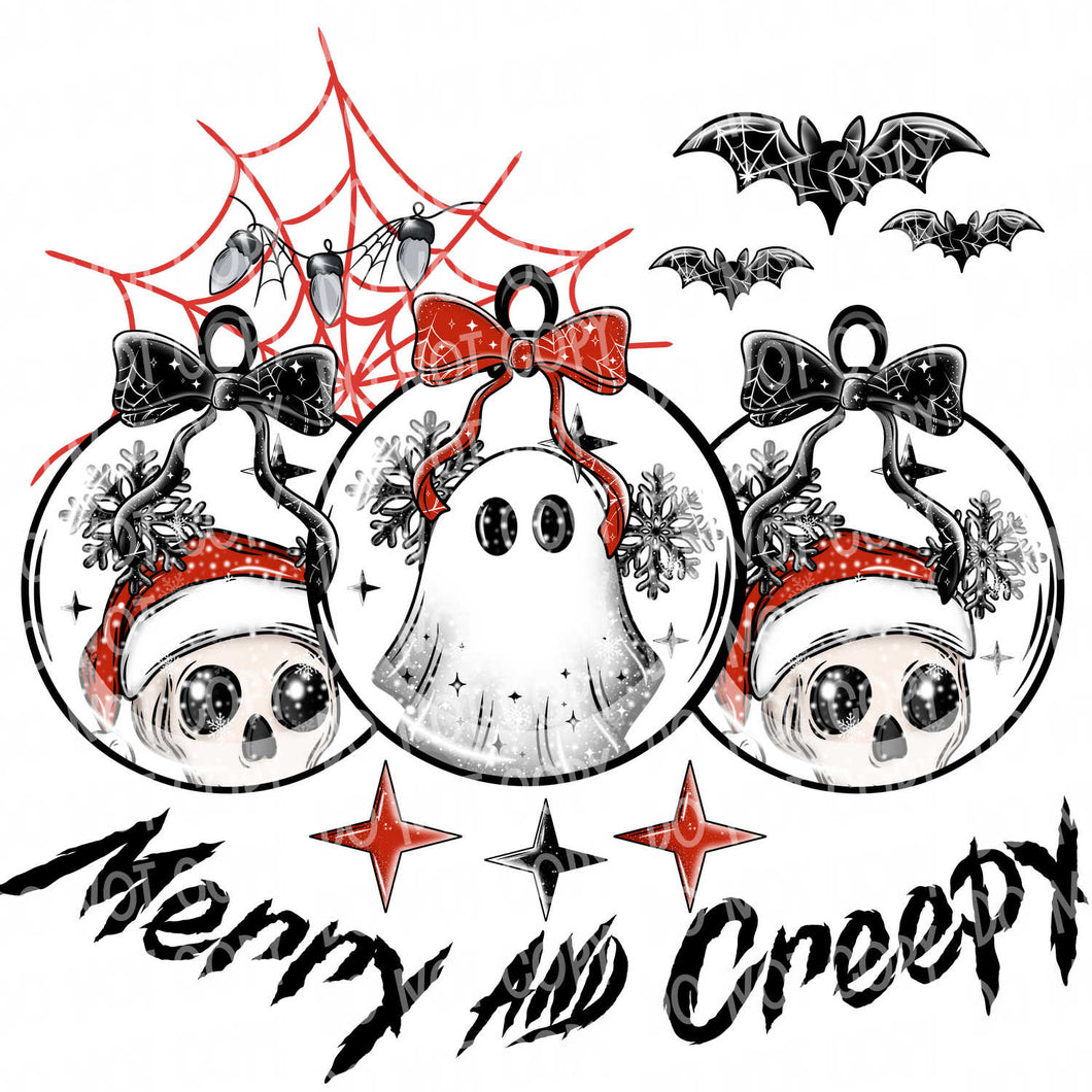 Merry and Creepy | DTF Ready to Press or Sublimation Transfer