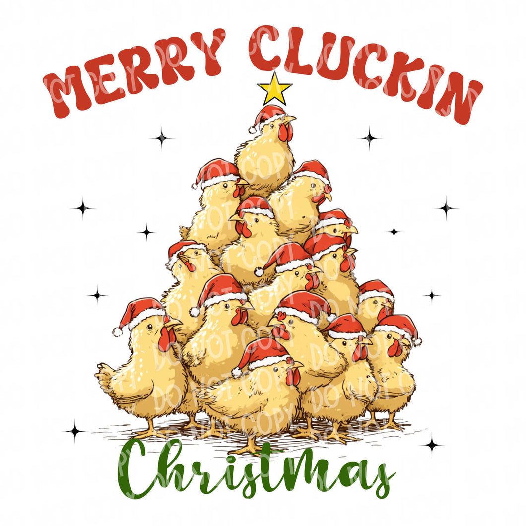 Merry Cluckin Christmas | DTF Ready to Press or Sublimation Transfer