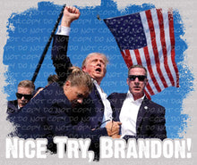 Load image into Gallery viewer, Nice Try, Brandon | DTF Ready to Press Transfer
