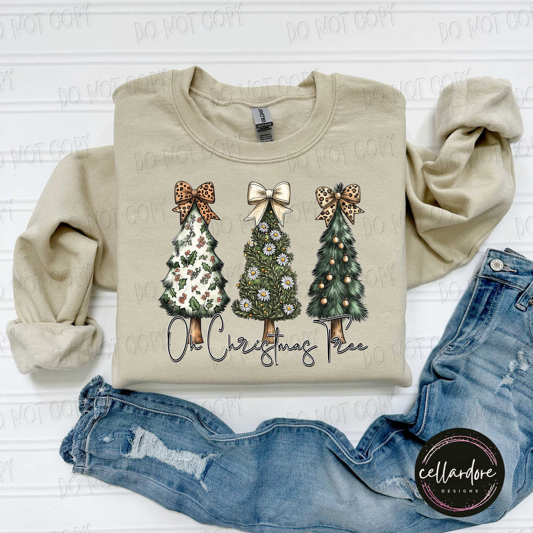 Oh Christmas Tree Sweatshirt - Completed Apparel Item