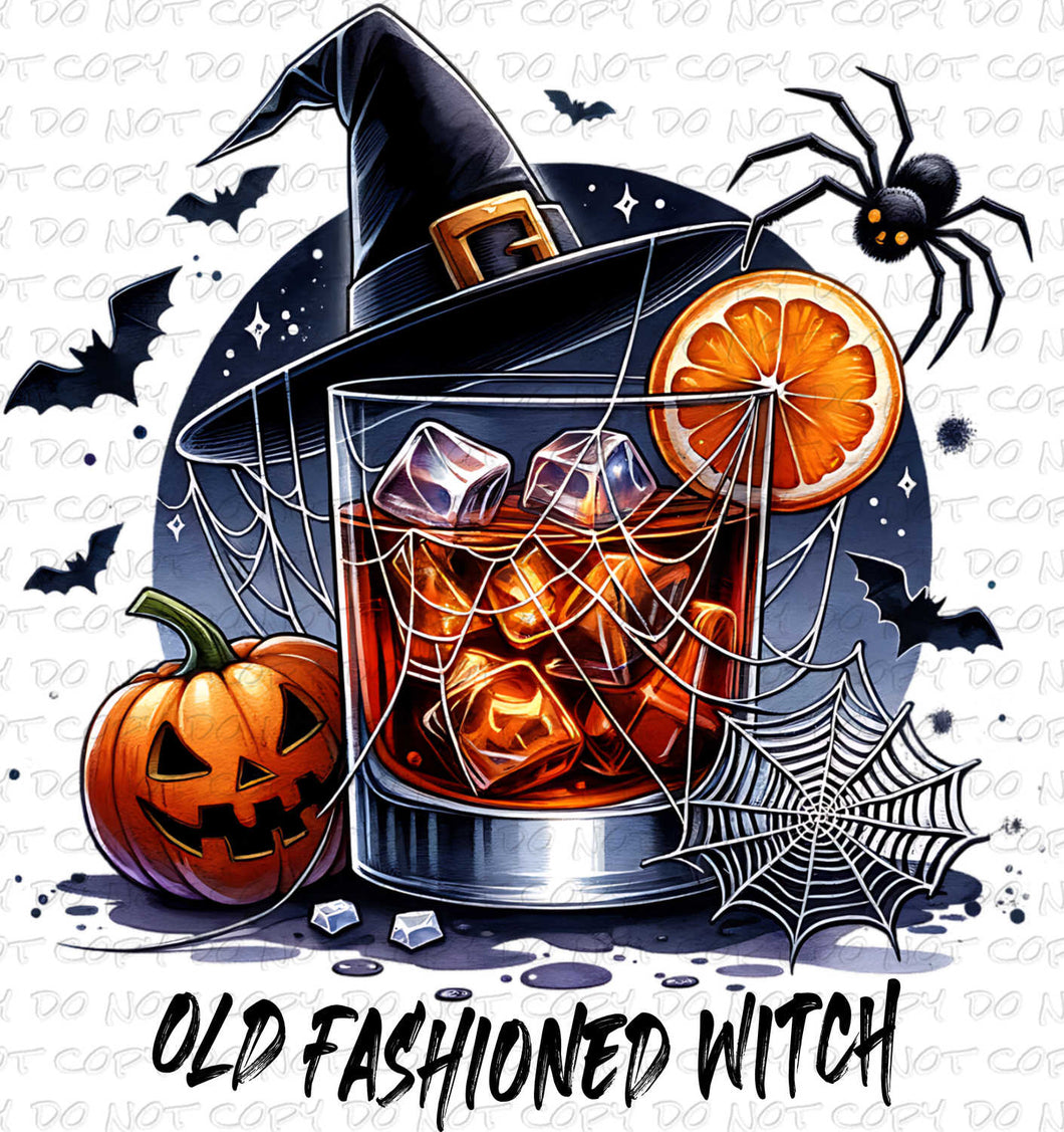 Old Fashioned Witch | DTF Ready to Press or Sublimation Transfer